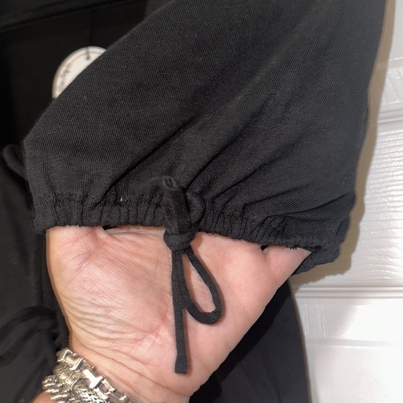 NWT Free People large black crop top with front ties - Picture 4 of 4